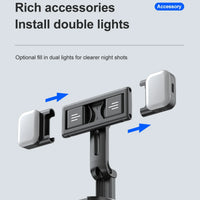 Phone Stabilizer Smart Facial Tracking with Removable Fill Light Phone Stand Wireless Selfie Stick Tripod for Live Streaming New