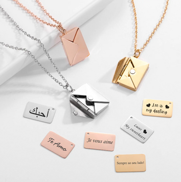 Custom Envelope Necklace | Envelope Necklace | Dfinds.shop